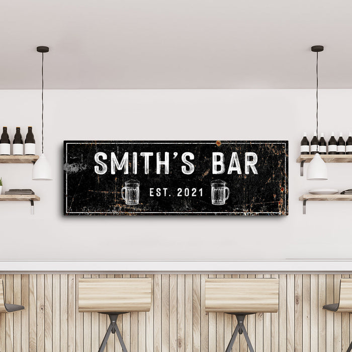 Family Bar Rustic Sign
