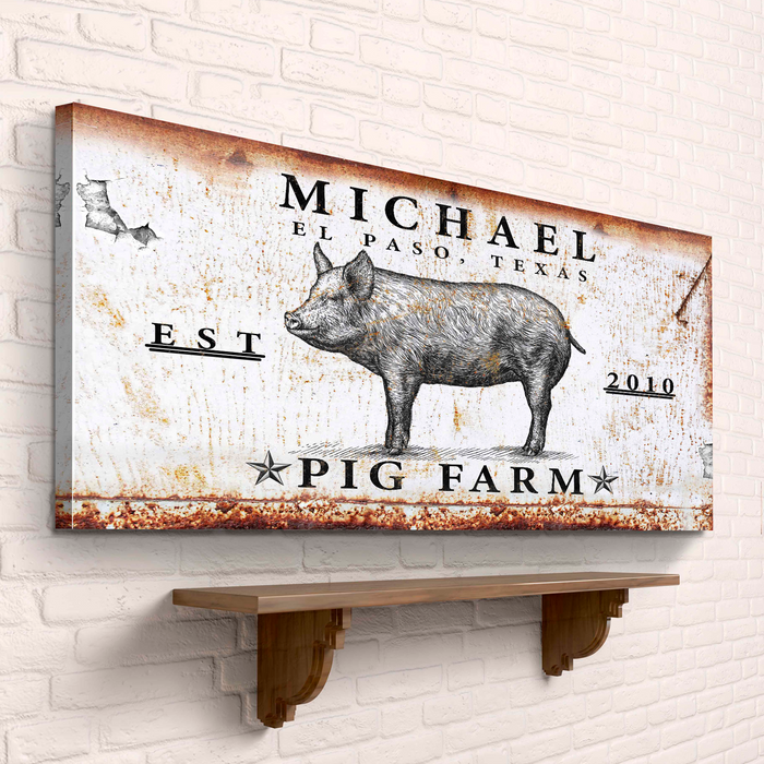 Pig Farm Sign - eZthings USA WE SORT ALL THE CRAZIEST GADGETS, GIZMOS, TOYS & TECHNOLOGY, SO YOU DON'T HAVE TO.