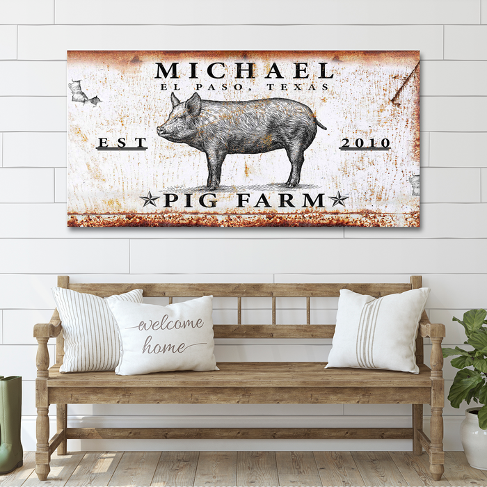 Pig Farm Sign - eZthings USA WE SORT ALL THE CRAZIEST GADGETS, GIZMOS, TOYS & TECHNOLOGY, SO YOU DON'T HAVE TO.