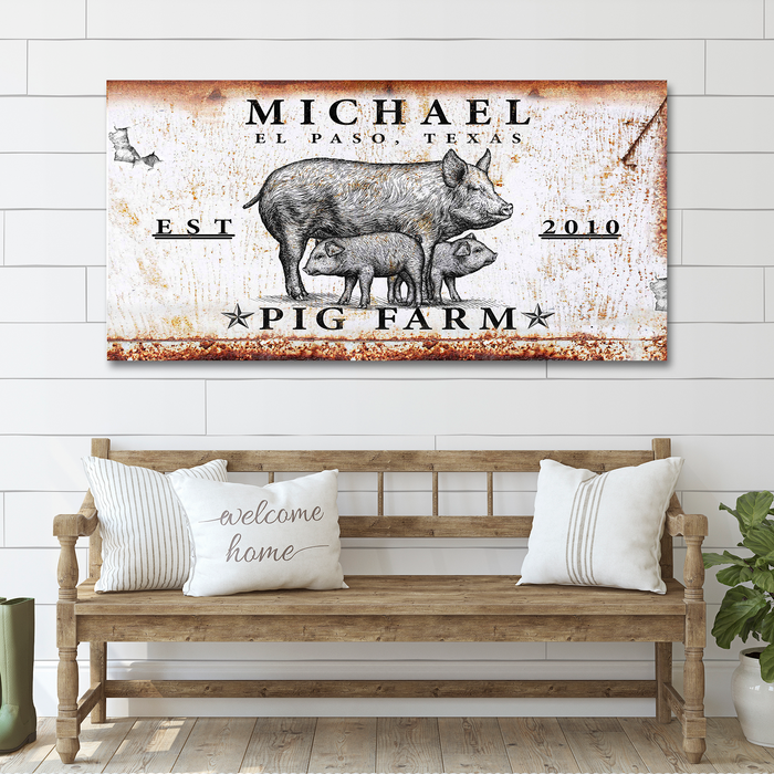 Pig Farm Sign - eZthings USA WE SORT ALL THE CRAZIEST GADGETS, GIZMOS, TOYS & TECHNOLOGY, SO YOU DON'T HAVE TO.