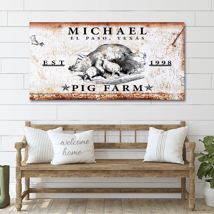 Pig Farm Sign - eZthings USA WE SORT ALL THE CRAZIEST GADGETS, GIZMOS, TOYS & TECHNOLOGY, SO YOU DON'T HAVE TO.