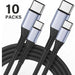 ReHisk High-Speed USB-C to USB-C Cable  3Ft, 10 Packs - eZthings USA WE SORT ALL THE CRAZIEST GADGETS, GIZMOS, TOYS & TECHNOLOGY, SO YOU DON'T HAVE TO.