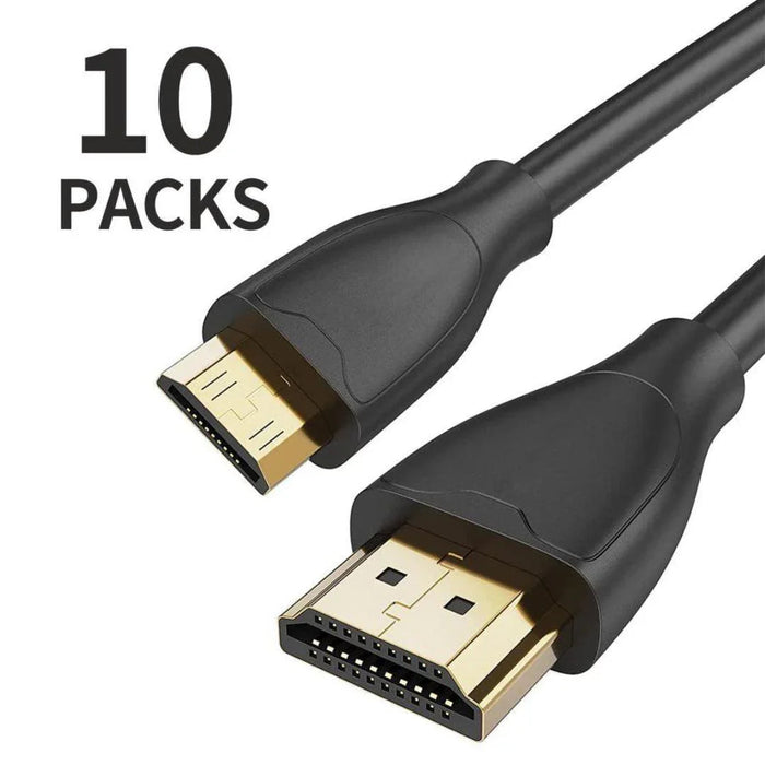 ReHisk High-Speed Mini HDMI to HDMI Cable 10 Packs - eZthings USA WE SORT ALL THE CRAZIEST GADGETS, GIZMOS, TOYS & TECHNOLOGY, SO YOU DON'T HAVE TO.