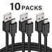 ReHisk Versatile USB-A to USB-C Cable 10 Packs - eZthings USA WE SORT ALL THE CRAZIEST GADGETS, GIZMOS, TOYS & TECHNOLOGY, SO YOU DON'T HAVE TO.