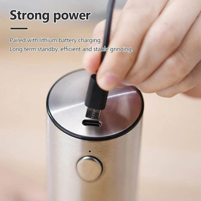 Rechargeable Electric Pepper Grinder – Adjustable Spice Mill - eZthings USA WE SORT ALL THE CRAZIEST GADGETS, GIZMOS, TOYS & TECHNOLOGY, SO YOU DON'T HAVE TO.