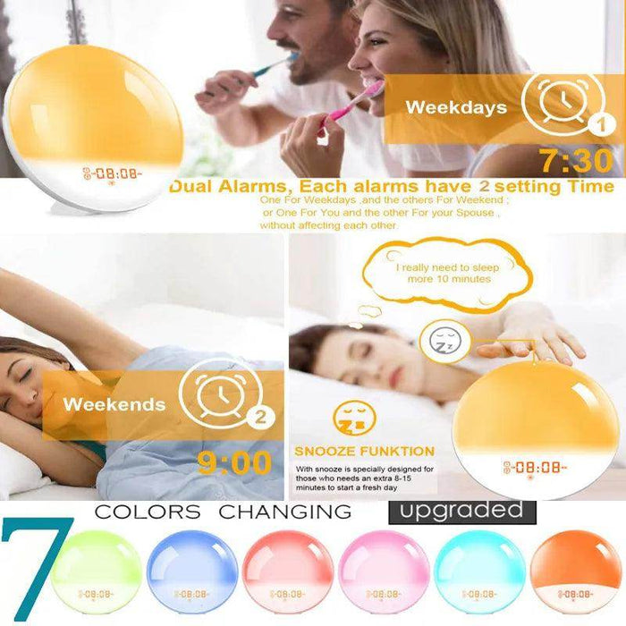 Wake Up Sunrise Simulation Alarm Clock - eZthings USA WE SORT ALL THE CRAZIEST GADGETS, GIZMOS, TOYS & TECHNOLOGY, SO YOU DON'T HAVE TO.