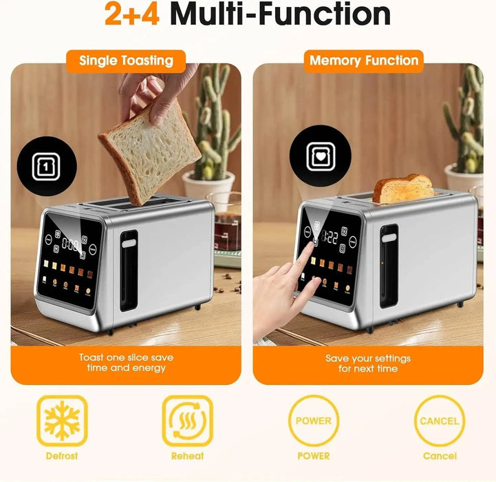 Stainless Steel Smart Digital Toaster - eZthings USA WE SORT ALL THE CRAZIEST GADGETS, GIZMOS, TOYS & TECHNOLOGY, SO YOU DON'T HAVE TO.