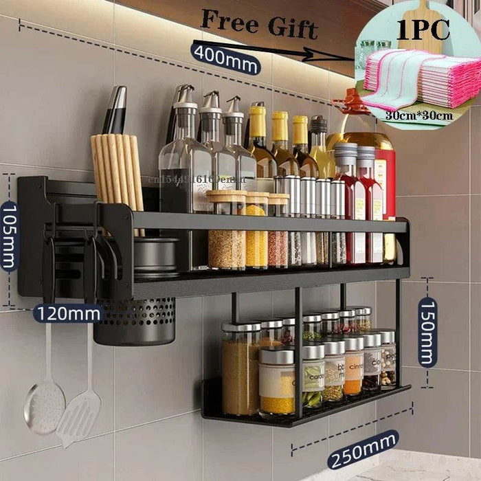 Wall-Mounted Kitchen Spice Rack Organizer - eZthings USA WE SORT ALL THE CRAZIEST GADGETS, GIZMOS, TOYS & TECHNOLOGY, SO YOU DON'T HAVE TO.