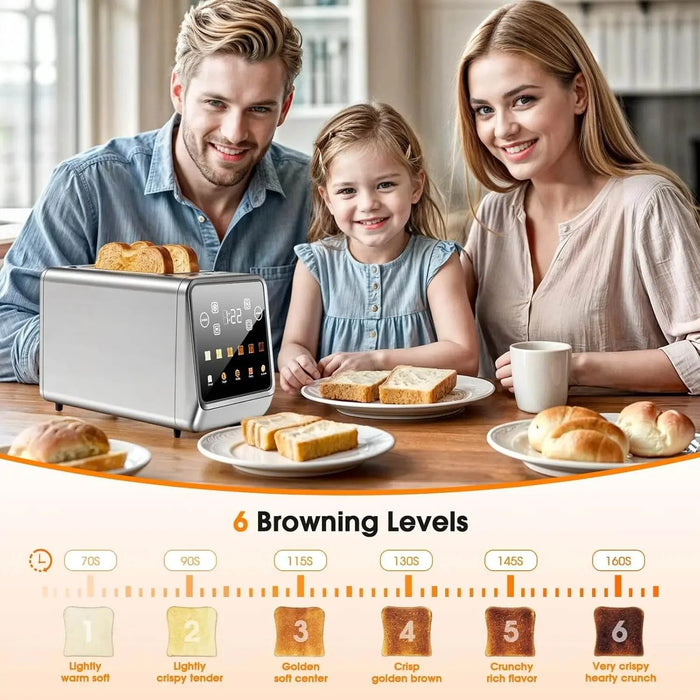 Stainless Steel Smart Digital Toaster - eZthings USA WE SORT ALL THE CRAZIEST GADGETS, GIZMOS, TOYS & TECHNOLOGY, SO YOU DON'T HAVE TO.