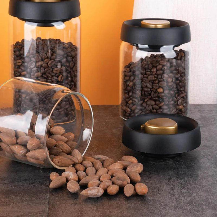 Vacuum Sealed Jug Coffee Beans Airtight Canister - eZthings USA WE SORT ALL THE CRAZIEST GADGETS, GIZMOS, TOYS & TECHNOLOGY, SO YOU DON'T HAVE TO.