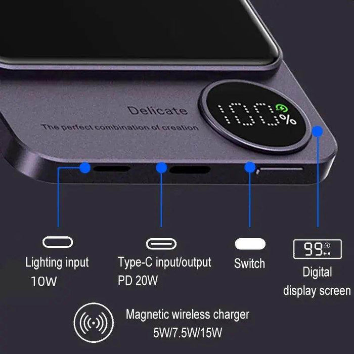 PowerHub ChargeMate wireless charger MagSafe Power Bank for iphone - eZthings USA WE SORT ALL THE CRAZIEST GADGETS, GIZMOS, TOYS & TECHNOLOGY, SO YOU DON'T HAVE TO.