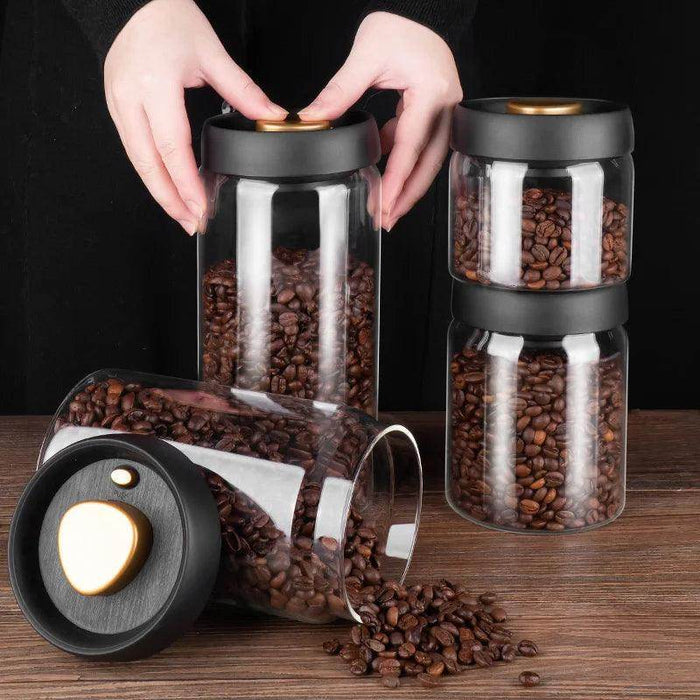 Vacuum Sealed Jug Coffee Beans Airtight Canister - eZthings USA WE SORT ALL THE CRAZIEST GADGETS, GIZMOS, TOYS & TECHNOLOGY, SO YOU DON'T HAVE TO.