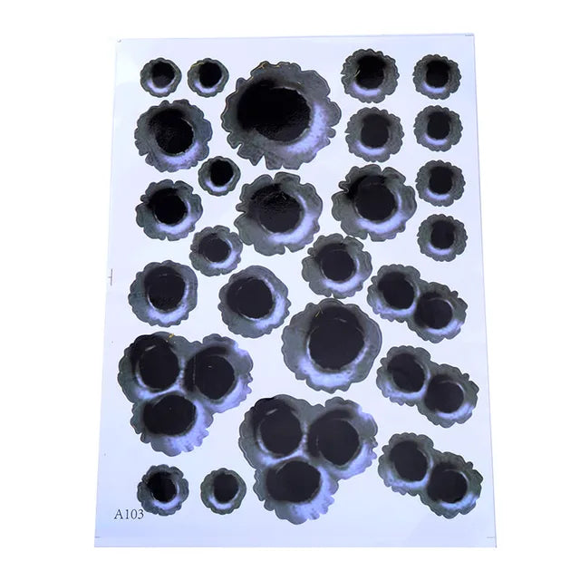 1Pcs Car Stickers 3D Bullet Hole Funny Decal Car-covers Motorcycle Scratch Realistic Bullet Hole Waterproof Stickers - eZthings USA WE SORT ALL THE CRAZIEST GADGETS, GIZMOS, TOYS & TECHNOLOGY, SO YOU DON'T HAVE TO.