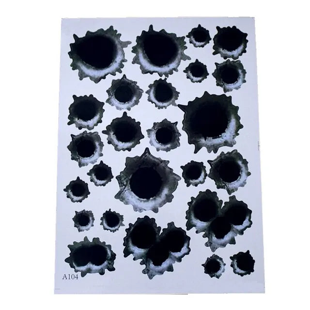 1Pcs Car Stickers 3D Bullet Hole Funny Decal Car-covers Motorcycle Scratch Realistic Bullet Hole Waterproof Stickers - eZthings USA WE SORT ALL THE CRAZIEST GADGETS, GIZMOS, TOYS & TECHNOLOGY, SO YOU DON'T HAVE TO.