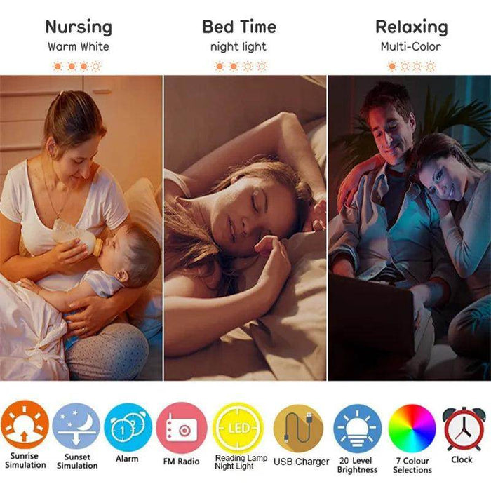 Wake Up Sunrise Simulation Alarm Clock - eZthings USA WE SORT ALL THE CRAZIEST GADGETS, GIZMOS, TOYS & TECHNOLOGY, SO YOU DON'T HAVE TO.