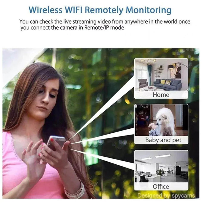 Mini Camera WiFi Night Vision Audio Video Recorder Spy Cam - eZthings USA WE SORT ALL THE CRAZIEST GADGETS, GIZMOS, TOYS & TECHNOLOGY, SO YOU DON'T HAVE TO.