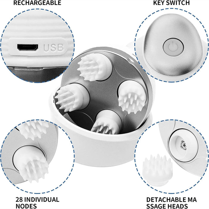Deep Tissue Waterproof Scalp & Body Massager