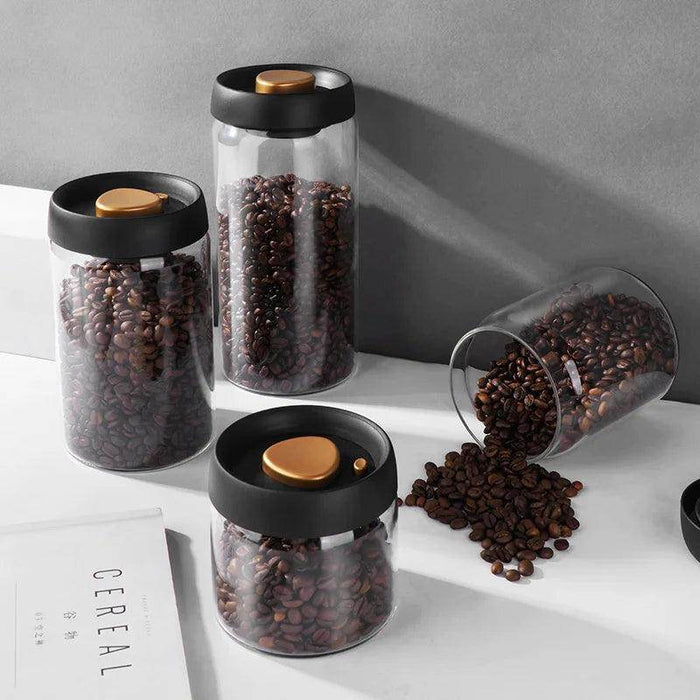 Vacuum Sealed Jug Coffee Beans Airtight Canister - eZthings USA WE SORT ALL THE CRAZIEST GADGETS, GIZMOS, TOYS & TECHNOLOGY, SO YOU DON'T HAVE TO.