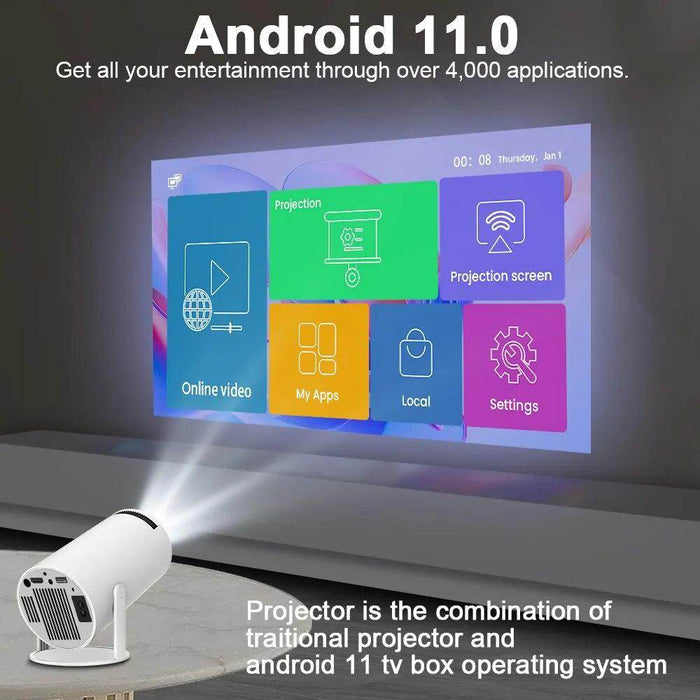 Portable 4K Projector - Home Cinema Outdoor Projetor - eZthings USA WE SORT ALL THE CRAZIEST GADGETS, GIZMOS, TOYS & TECHNOLOGY, SO YOU DON'T HAVE TO.