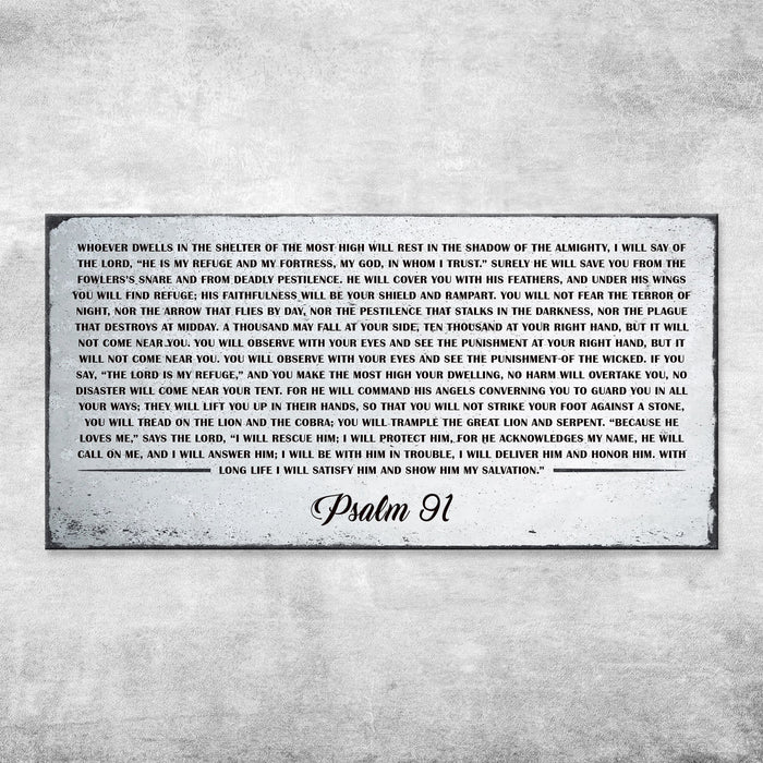 Psalm 91: 'Whoever Dwells in the Shelter of the Most High' Sign - Inspirational Christian Wall Art , Religious Decor