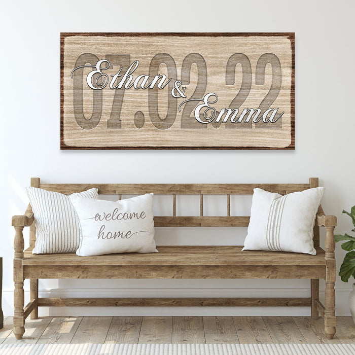 Couple Wedding Date Sign