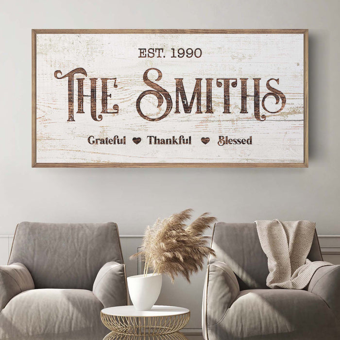 Thanksgiving Family Sign