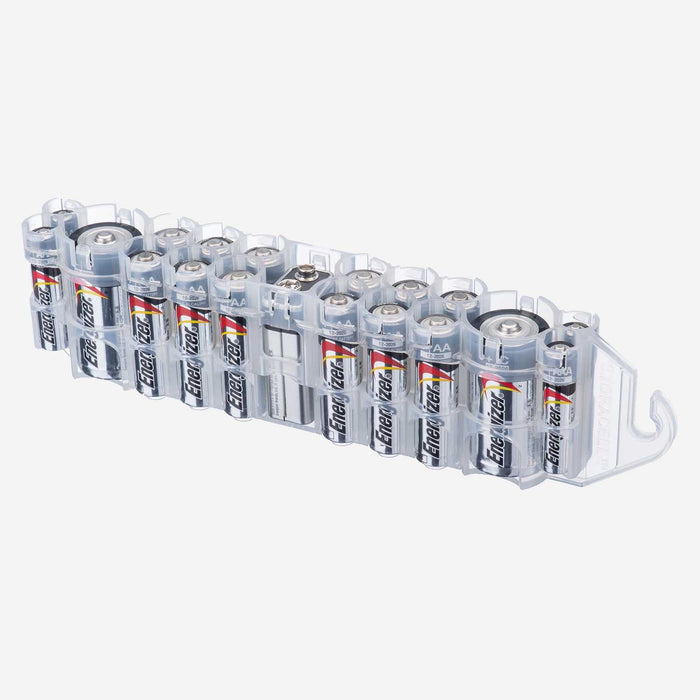 The Original Battery Caddy (Clear) - eZthings USA WE SORT ALL THE CRAZIEST GADGETS, GIZMOS, TOYS & TECHNOLOGY, SO YOU DON'T HAVE TO.