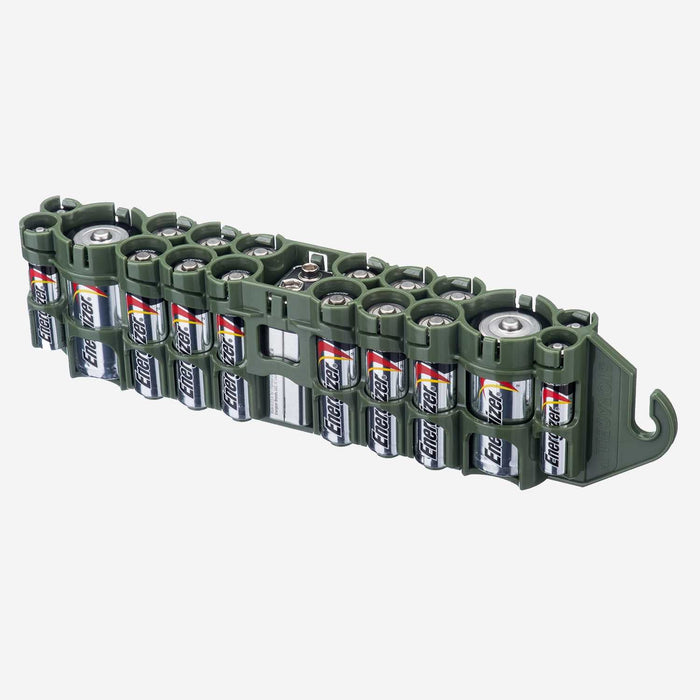 The Original Battery Caddy (Military Green) - eZthings USA WE SORT ALL THE CRAZIEST GADGETS, GIZMOS, TOYS & TECHNOLOGY, SO YOU DON'T HAVE TO.