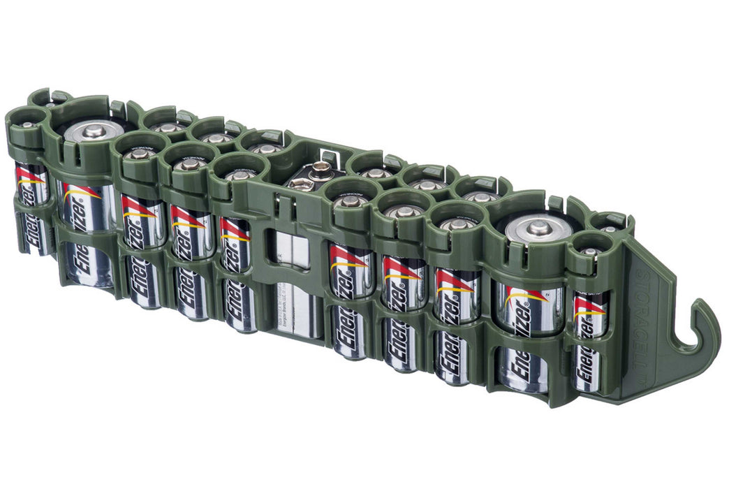The Original Battery Caddy (Military Green) - eZthings USA WE SORT ALL THE CRAZIEST GADGETS, GIZMOS, TOYS & TECHNOLOGY, SO YOU DON'T HAVE TO.