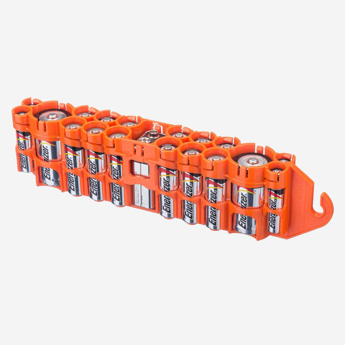 The Original Battery Caddy (Orange) - eZthings USA WE SORT ALL THE CRAZIEST GADGETS, GIZMOS, TOYS & TECHNOLOGY, SO YOU DON'T HAVE TO.