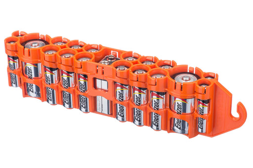 The Original Battery Caddy (Orange) - eZthings USA WE SORT ALL THE CRAZIEST GADGETS, GIZMOS, TOYS & TECHNOLOGY, SO YOU DON'T HAVE TO.