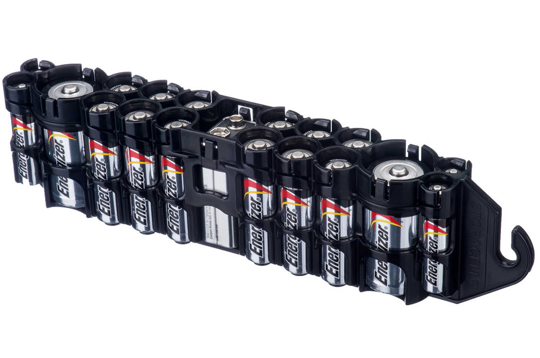 The Original Battery Caddy (Tuxedo Black) - eZthings USA WE SORT ALL THE CRAZIEST GADGETS, GIZMOS, TOYS & TECHNOLOGY, SO YOU DON'T HAVE TO.
