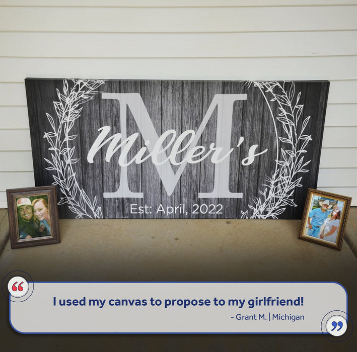 Family Name Sign -  Monogram Sign - eZthings USA WE SORT ALL THE CRAZIEST GADGETS, GIZMOS, TOYS & TECHNOLOGY, SO YOU DON'T HAVE TO.