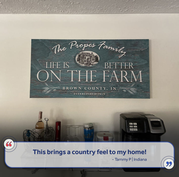 Life Is Better On The Farm Sign VI