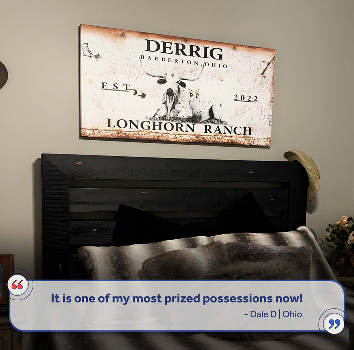 Longhorn Rustic Cattle Sign - eZthings USA WE SORT ALL THE CRAZIEST GADGETS, GIZMOS, TOYS & TECHNOLOGY, SO YOU DON'T HAVE TO.