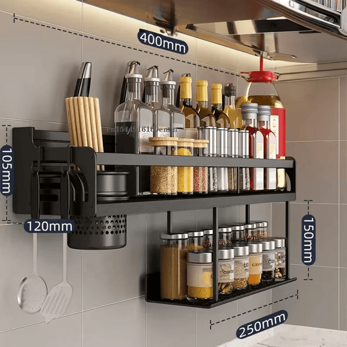 Wall-Mounted Kitchen Spice Rack Organizer - eZthings USA WE SORT ALL THE CRAZIEST GADGETS, GIZMOS, TOYS & TECHNOLOGY, SO YOU DON'T HAVE TO.