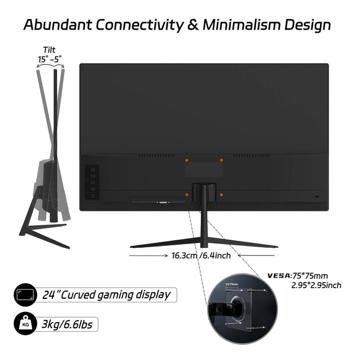 Rehisk 24Inch 180Hz Full HD 1080P Gaming Monitor - RE241KV2 - eZthings USA WE SORT ALL THE CRAZIEST GADGETS, GIZMOS, TOYS & TECHNOLOGY, SO YOU DON'T HAVE TO.