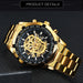 Mechanical Watch Men Skull Golden Stainless Steel Strap Skeleton Man Watch - eZthings USA WE SORT ALL THE CRAZIEST GADGETS, GIZMOS, TOYS & TECHNOLOGY, SO YOU DON'T HAVE TO.