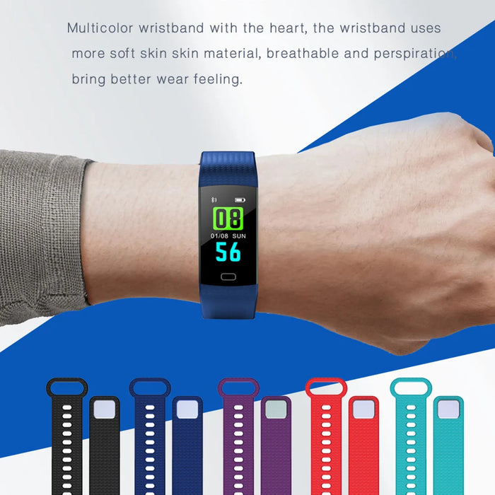 eThings Y5 Bluetooth Smart Bracelet Heart Rate activity fitness tracker Blood Pressure Sport Band Electronic Wristband For Women Men