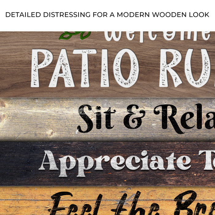 Patio Rules Sign III