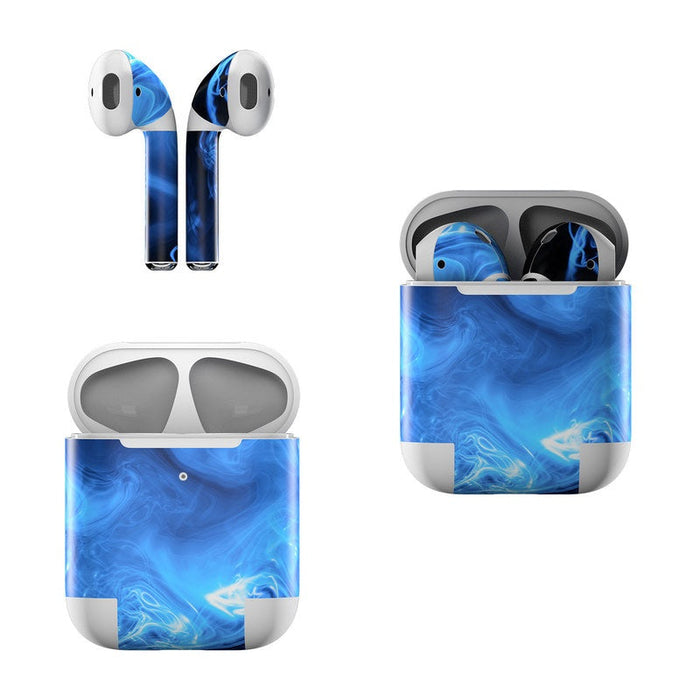 Blue Quantum Waves - Apple AirPods Skin - eZthings USA WE SORT ALL THE CRAZIEST GADGETS, GIZMOS, TOYS & TECHNOLOGY, SO YOU DON'T HAVE TO.