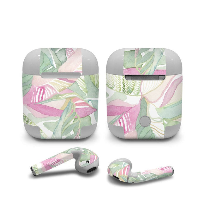 Tropical Leaves - Apple AirPods Skin - eZthings USA WE SORT ALL THE CRAZIEST GADGETS, GIZMOS, TOYS & TECHNOLOGY, SO YOU DON'T HAVE TO.
