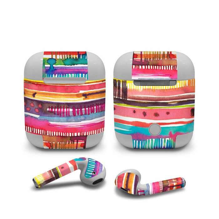Watercolor Lines - Apple AirPods Skin - eZthings USA WE SORT ALL THE CRAZIEST GADGETS, GIZMOS, TOYS & TECHNOLOGY, SO YOU DON'T HAVE TO.
