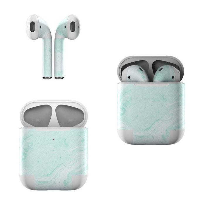 Winter Green Marble - Apple AirPods Skin - eZthings USA WE SORT ALL THE CRAZIEST GADGETS, GIZMOS, TOYS & TECHNOLOGY, SO YOU DON'T HAVE TO.