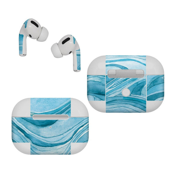 Ocean Blue - Apple AirPods Pro Skin - eZthings USA WE SORT ALL THE CRAZIEST GADGETS, GIZMOS, TOYS & TECHNOLOGY, SO YOU DON'T HAVE TO.