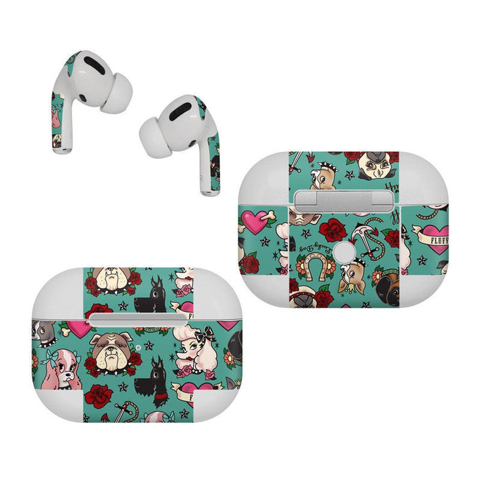Tattoo Dogs - Apple AirPods Pro Skin - eZthings USA WE SORT ALL THE CRAZIEST GADGETS, GIZMOS, TOYS & TECHNOLOGY, SO YOU DON'T HAVE TO.
