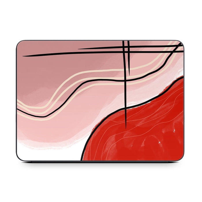 Abstract Red - Apple Smart Keyboard Folio Skin - eZthings USA WE SORT ALL THE CRAZIEST GADGETS, GIZMOS, TOYS & TECHNOLOGY, SO YOU DON'T HAVE TO.