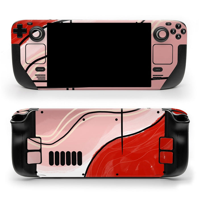 Abstract Red - Valve Steam Deck Skin - eZthings USA WE SORT ALL THE CRAZIEST GADGETS, GIZMOS, TOYS & TECHNOLOGY, SO YOU DON'T HAVE TO.