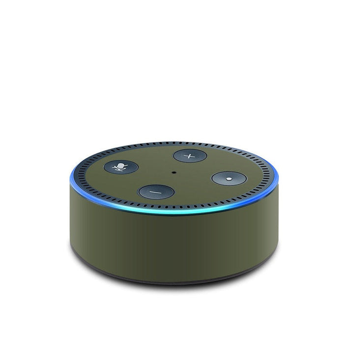 Solid State Olive Drab - Amazon Echo Dot (2nd Gen) Skin - eZthings USA WE SORT ALL THE CRAZIEST GADGETS, GIZMOS, TOYS & TECHNOLOGY, SO YOU DON'T HAVE TO.