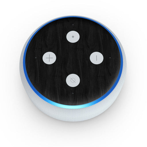 Black Woodgrain - Amazon Echo Dot (3rd Gen) Skin - eZthings USA WE SORT ALL THE CRAZIEST GADGETS, GIZMOS, TOYS & TECHNOLOGY, SO YOU DON'T HAVE TO.